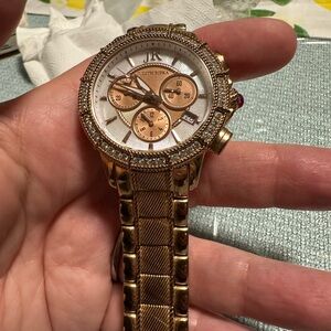 Judith Ripka Gold Crystal-Embellished Watch